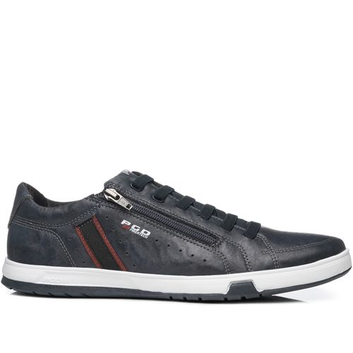 Sapatênis Pegada Masculino em Microfibra Azul 170414-106