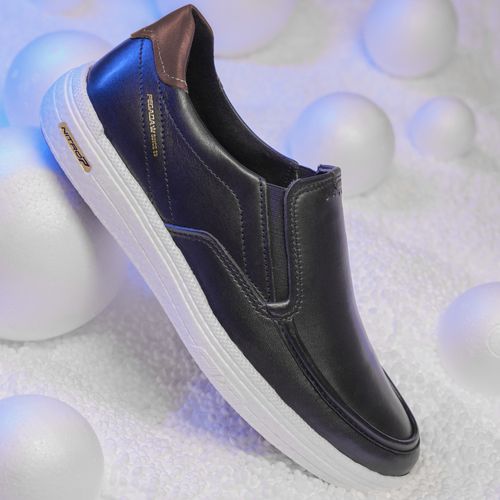 Tênis Casual Pegada Masculino em Couro Preto 112001-01