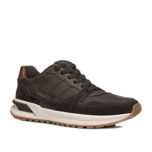 Tênis Casual Pegada Masculino em Couro Coffe 112103-06