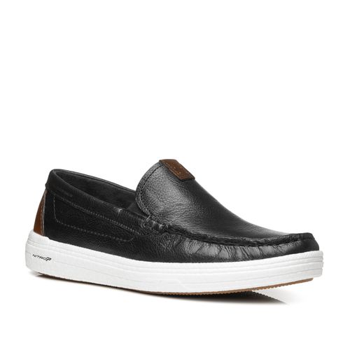 Mocassim Pegada Masculino em Couro Preto 142101-02