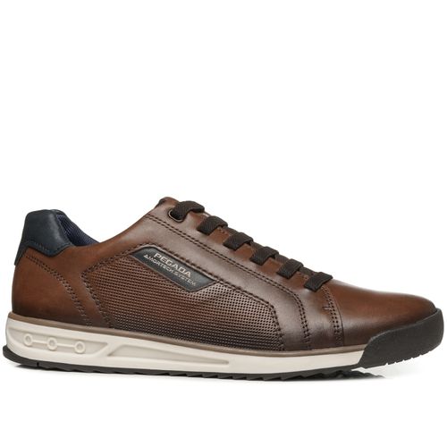 Sapatenis Pegada Masculino em Couro Pinhão 112502-02