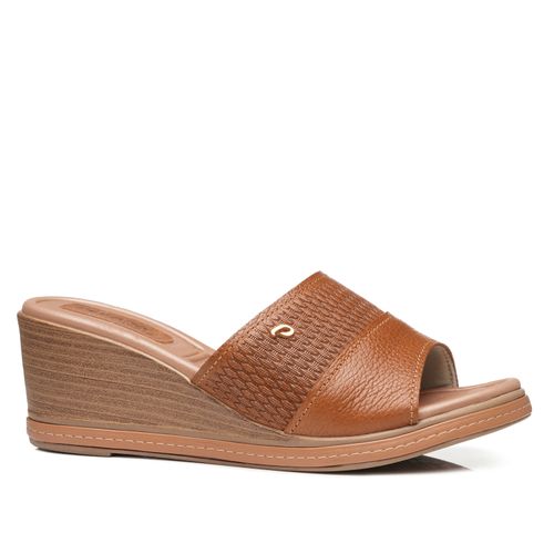 Tamanco Pegada Feminino em Couro Camel 233951-03