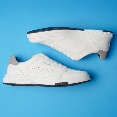 Tênis Casual Pegada Masculino em Microfibra Branco 172403-01