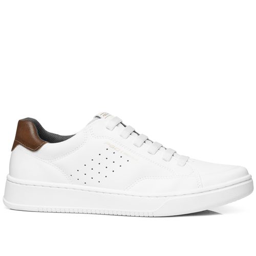 Tênis Casual Pegada Masculino em Microfibra Branco 171907-01