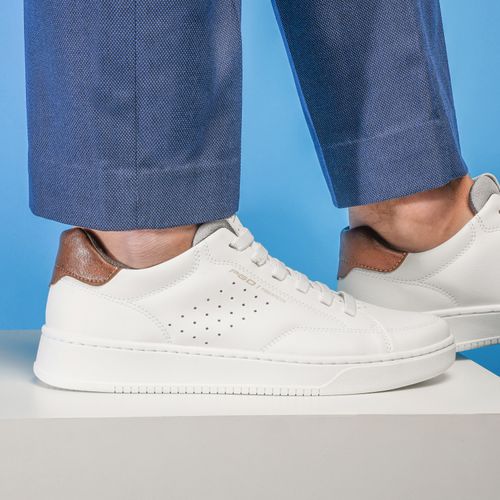 Tênis Casual Pegada Masculino em Microfibra Branco 171907-01