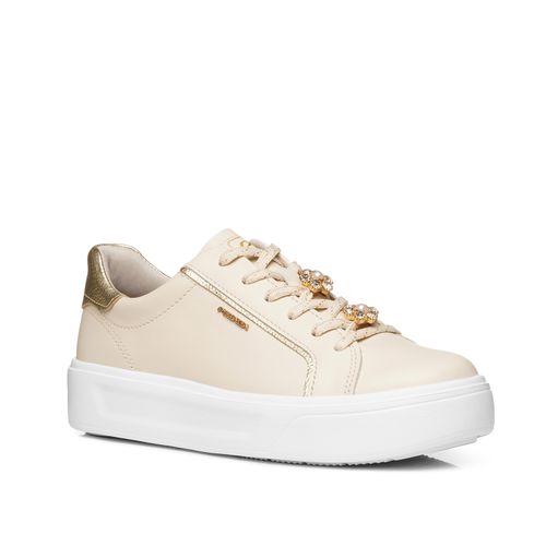 Tênis Pegada Feminino em Couro Milk 211221-02