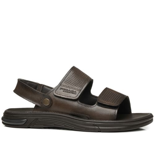 Sandália Pegada Masculino em Couro Cravo 134402-02