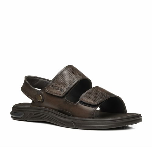 Sandália Pegada Masculino em Couro Cravo 134402-02