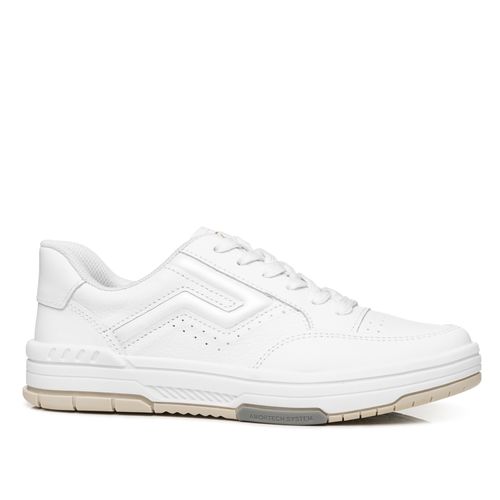 Tênis Pegada Feminino em Couro Branco 212609-01