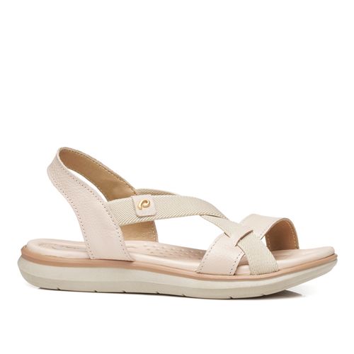 Sandália Pegada Feminino em Couro Off White 232838-01