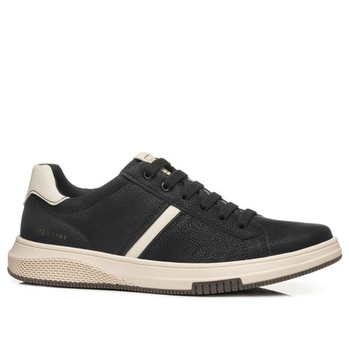 Tênis Casual Pegada Masculino em Microfibra Preto 172402-07