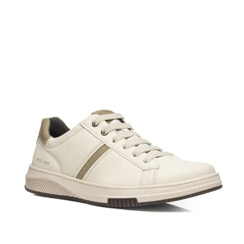 Tênis Casual Pegada Masculino em Microfibra Milk 172402-03