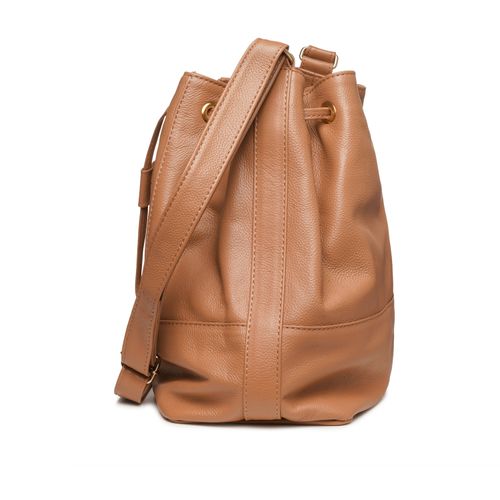 Bolsa Pegada Feminina Hobo em Couro Caramelo BO210008-02