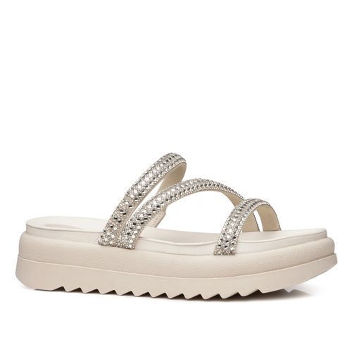 Chinelo Pegada Feminino em Couro Cristal 234454-01