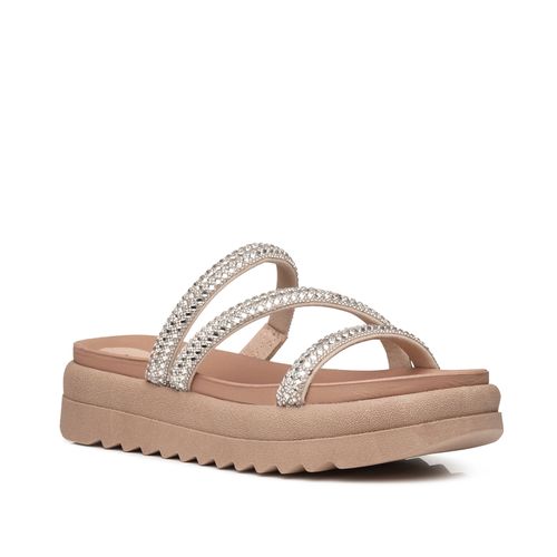 Chinelo Pegada Feminino em Couro Cristal 234454-02