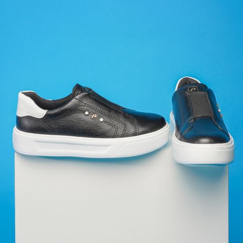 Tênis Pegada Feminino em Couro Preto 211218-04