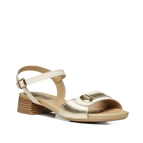 Sandália Pegada Feminino em Couro Milk 234607-05