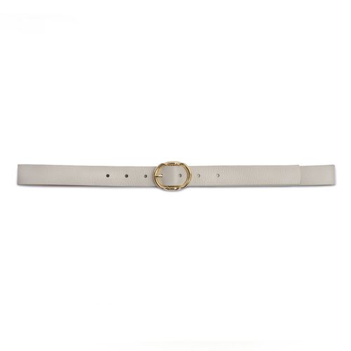 Cinto Pegada Feminino em Couro Off White CI001212-03