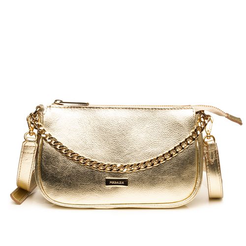 Bolsa Pegada Feminina Tiracolo em Couro Ouro BO210009-04