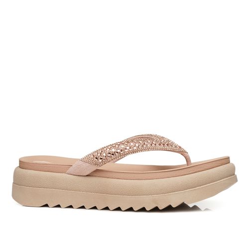 Chinelo Pegada Feminino em Couro Cristal 234455-02