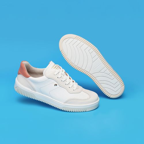 Tênis Pegada Feminino em Couro Branco 211805-02