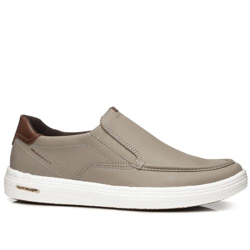 Tênis Casual Pegada Masculino em Couro Areia 112001-04