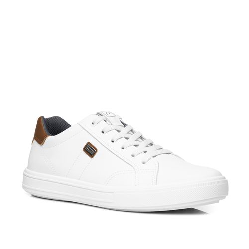 Tênis Casual Pegada Masculino em Couro Branco 111506-01