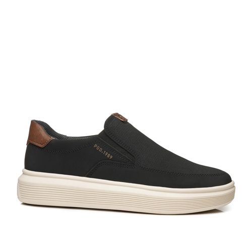 Tênis Casual Pegada Infantil em Microfibra Preto 372106-04