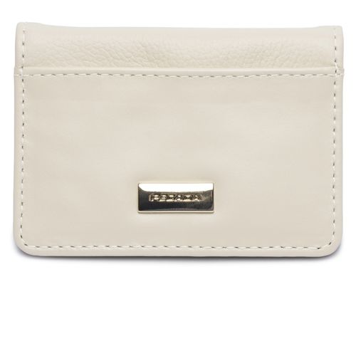 Carteira Pegada Feminina em Couro Off White CA001305-03