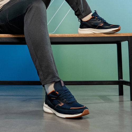 Tênis Esportivo Pegada Masculino em Tecido Marinho 191201-03