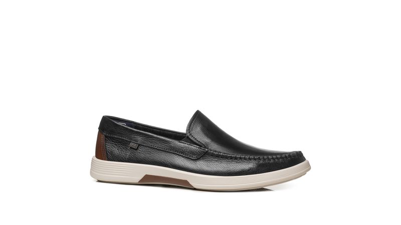 Mocassim Pegada Masculino em Couro Preto 142304-02 - Pegada