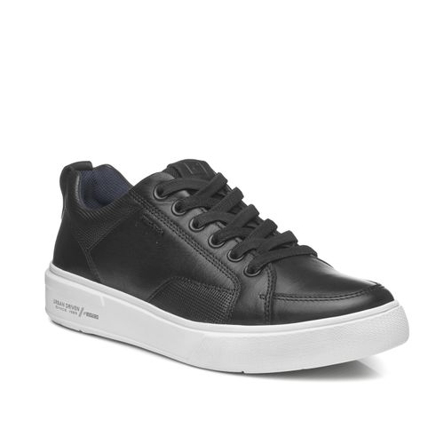Tênis Casual Pegada Masculino em Couro Preto 111902-06