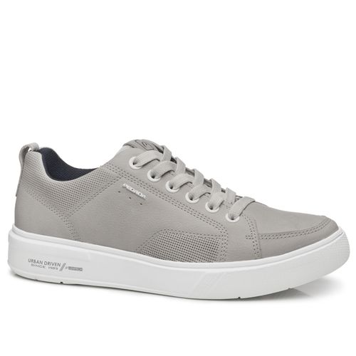 Tênis Casual Pegada Masculino em Couro Silver 111902-09