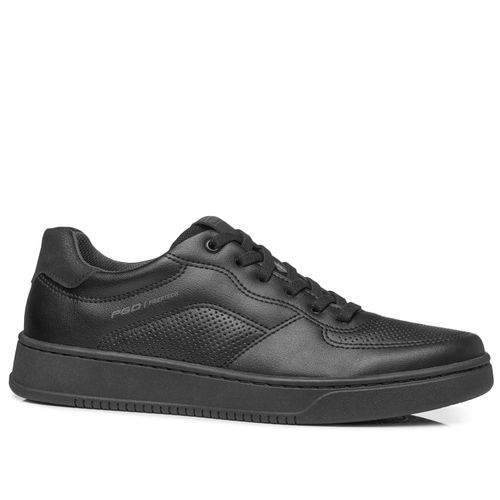 Tênis Casual Pegada Masculino em Microfibra Preto 171905-03
