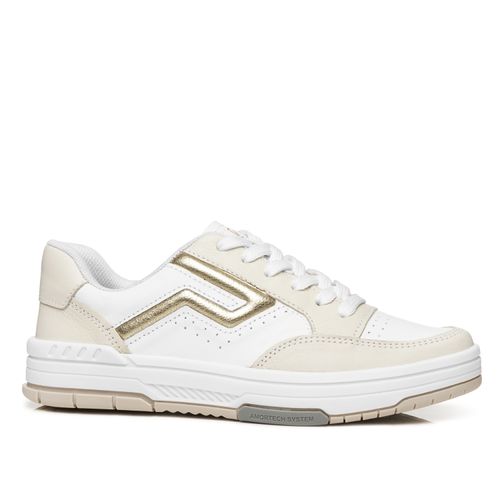 Tênis Pegada Feminino em Couro Branco 212609-02