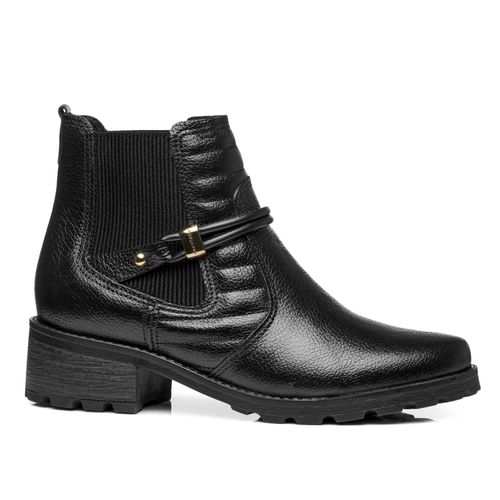 Bota Pegada Feminino em Couro Preto 281420-03