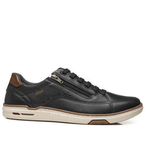 Sapatenis Pegada Masculino em Couro Preto 113502-05