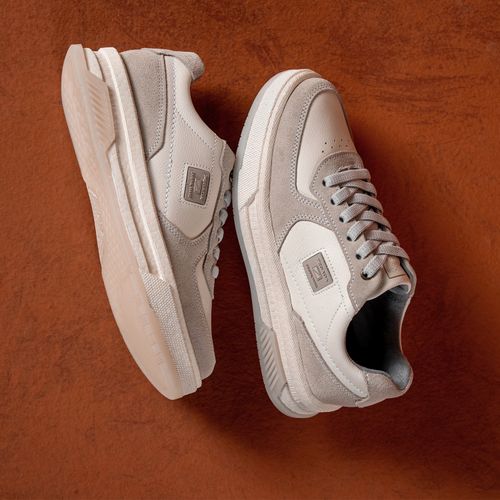 Tênis Casual Pegada Masculino em Couro Milk 112704-06