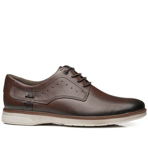 Sapato Casual Pegada Masculino em Couro Pinhão 126708-03