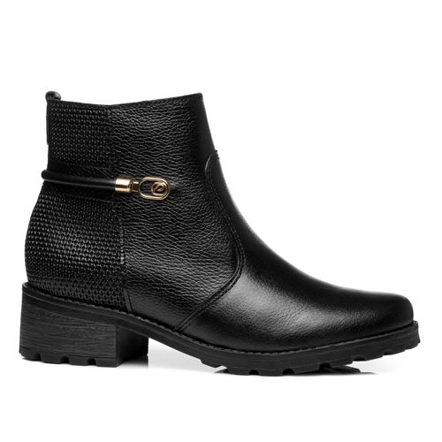 Bota Pegada Feminino em Couro Preto 281421-03