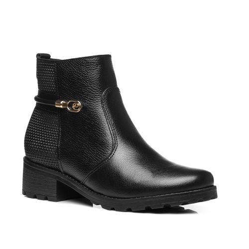 Bota Pegada Feminino em Couro Preto 281421-03