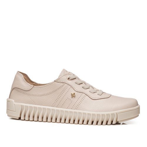 Tênis Pegada Feminino em Couro Off White 210522-02
