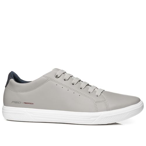 Tênis Casual Pegada Masculino em Microfibra Silver 172801-03