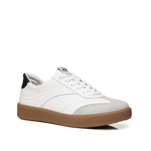 Tênis Casual Pegada Feminino em Couro Branco 210802-03
