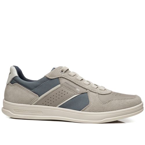 Tênis Casual Pegada Masculino em Couro Latte 113601-03