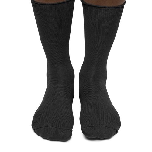 Kit Meia Social Preto/Preto c/ 2 Pares-ME001013-01