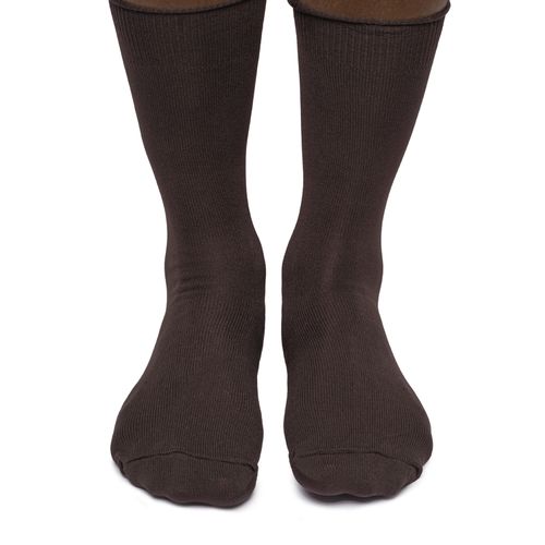 Kit Meia Social Marrom/Marrom c/ 2 Pares-ME001013-02