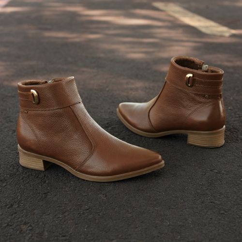 Bota Pegada Feminino em Couro Terracota 282503-02