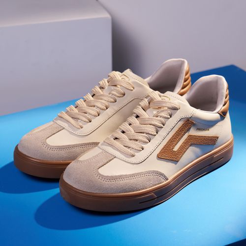 Tênis Pegada Feminino em Couro Milk 211154-19