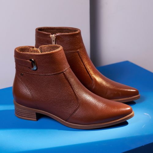 Bota Pegada Feminino em Couro Terracota 282503-02